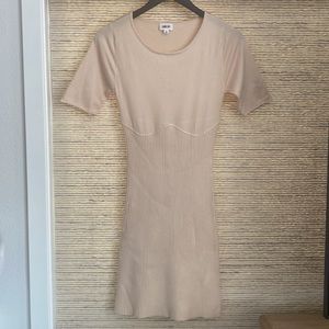 NWOT Lane 201 Ribbed Mini Dress in Cream